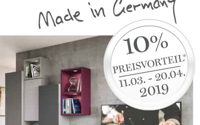 Nur von 11.03. – 20.04.2019: 10% Preisvorteil auf Cabinet-Systeme