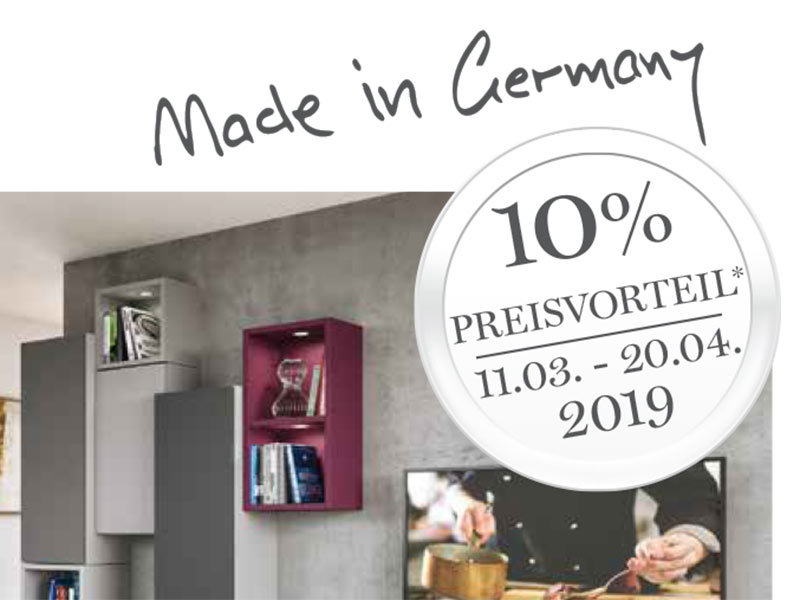 Nur von 11.03. – 20.04.2019: 10% Preisvorteil auf Cabinet-Systeme